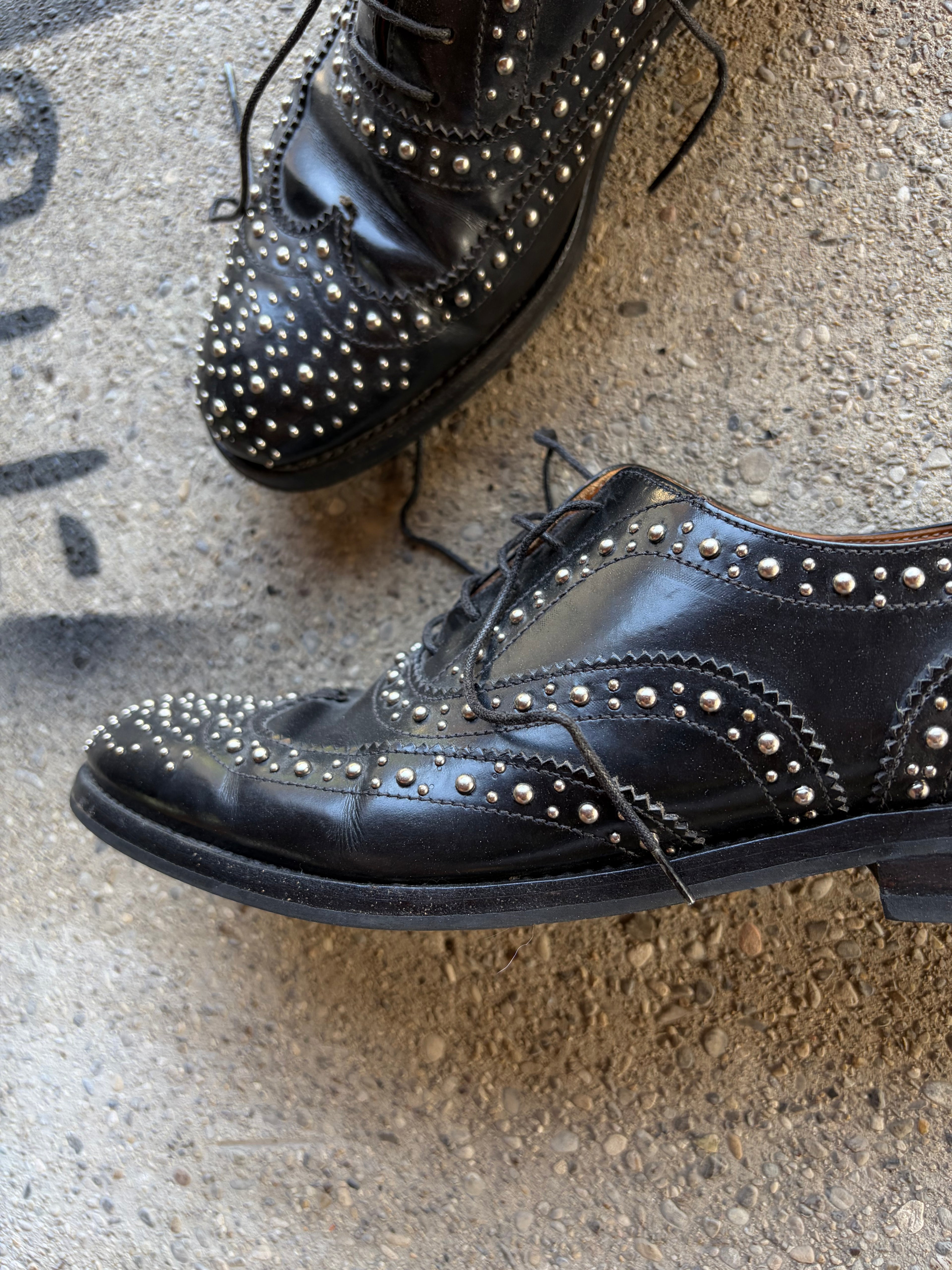 Church’s Burwood Wg Oxford Budapester studded Made in Italy
