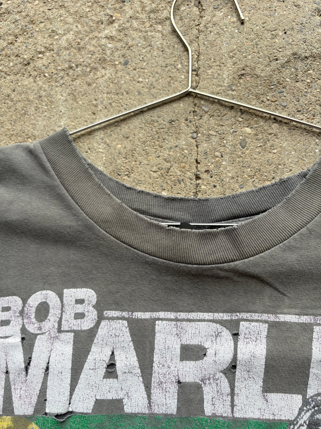 Vintage faded Trashed Bob Marley T Shirt Size L-2XL