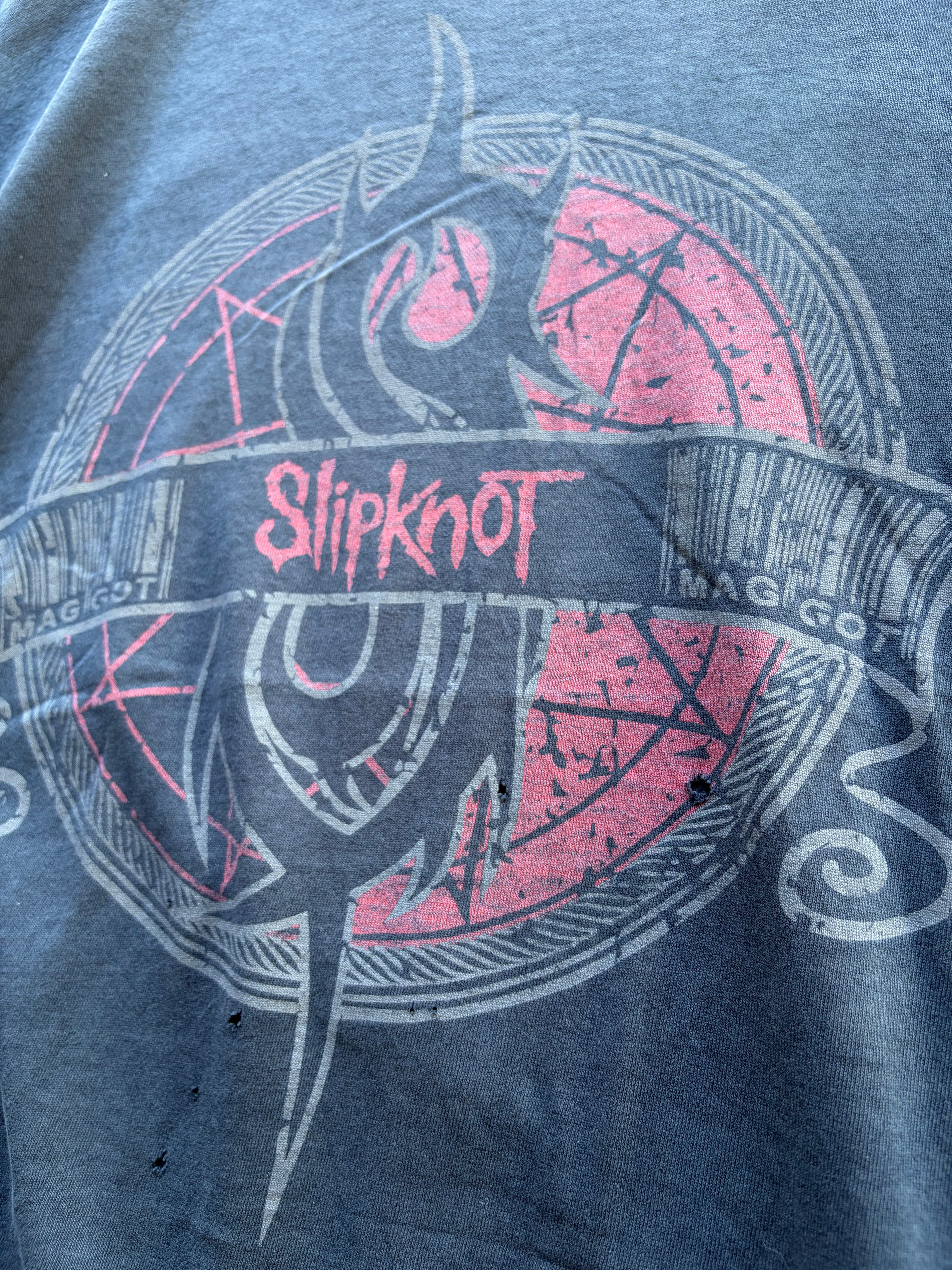 Vintage Faded trashed Slipknot T Shirt Size L/XL