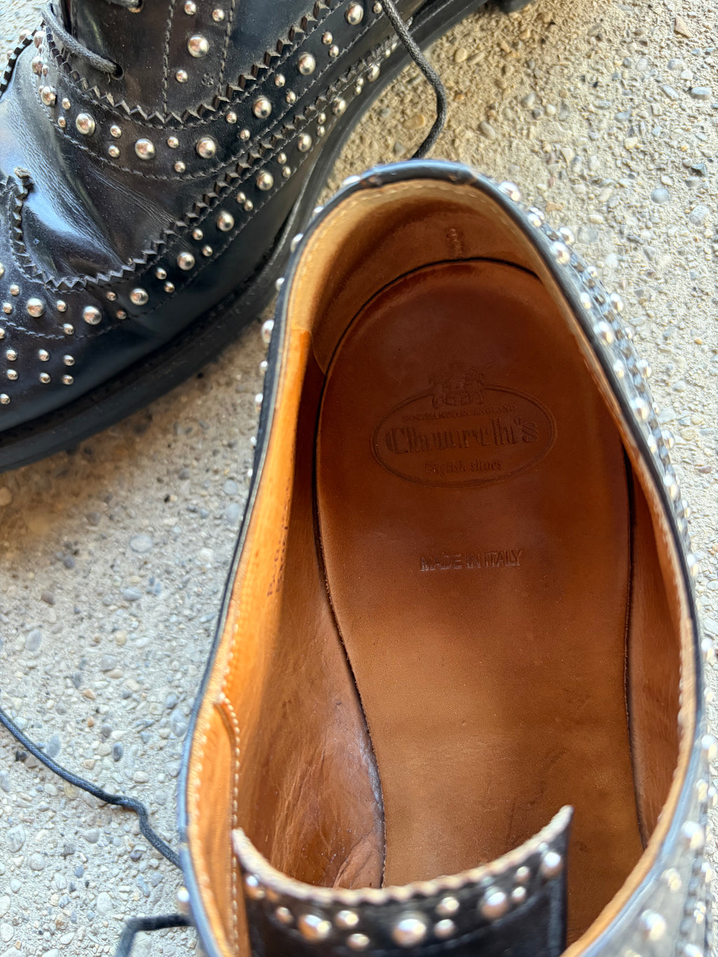 Church’s Burwood Wg Oxford Budapester studded Made in Italy