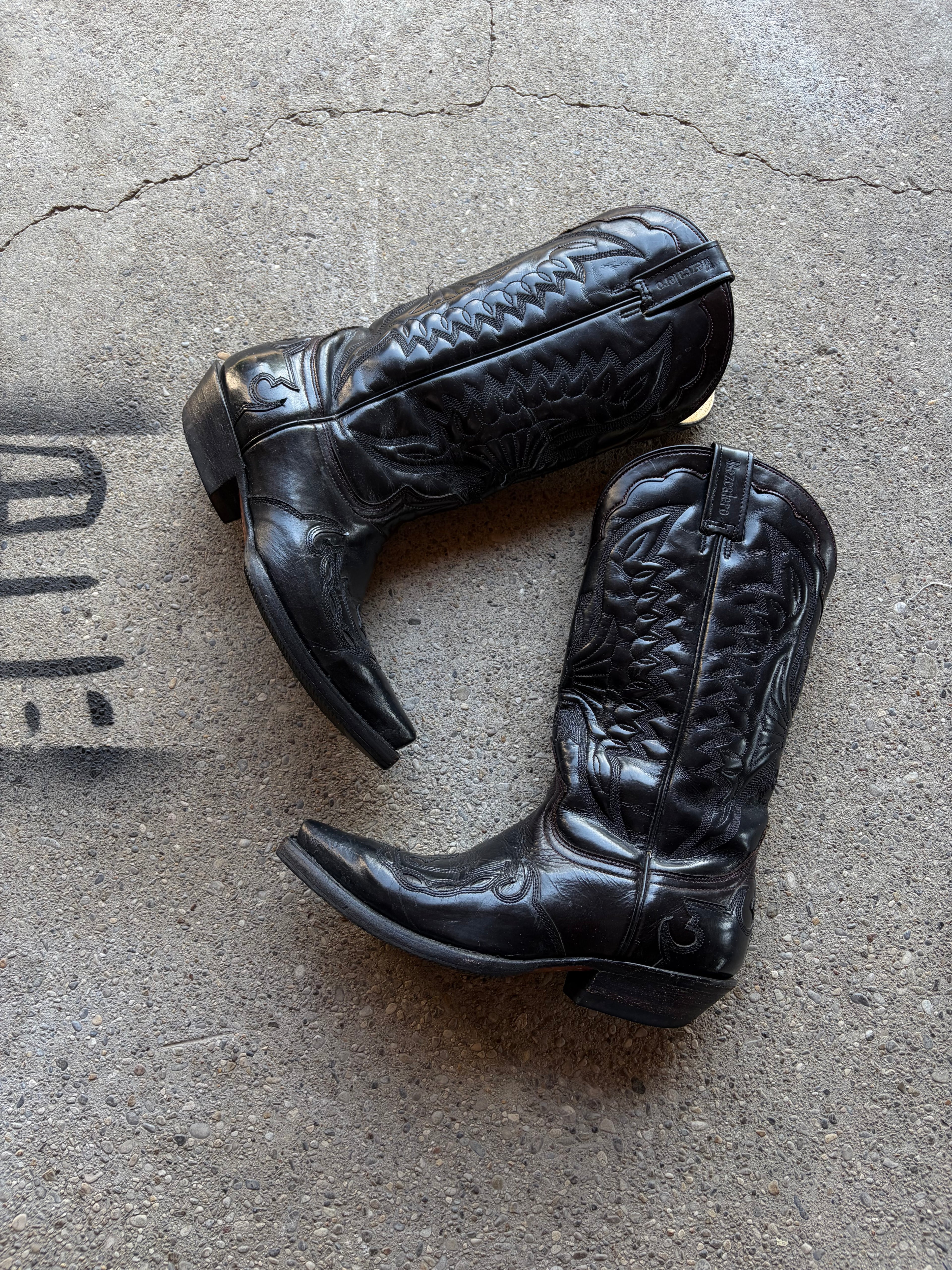 Vintage Leather Cowboy Boots Size 38