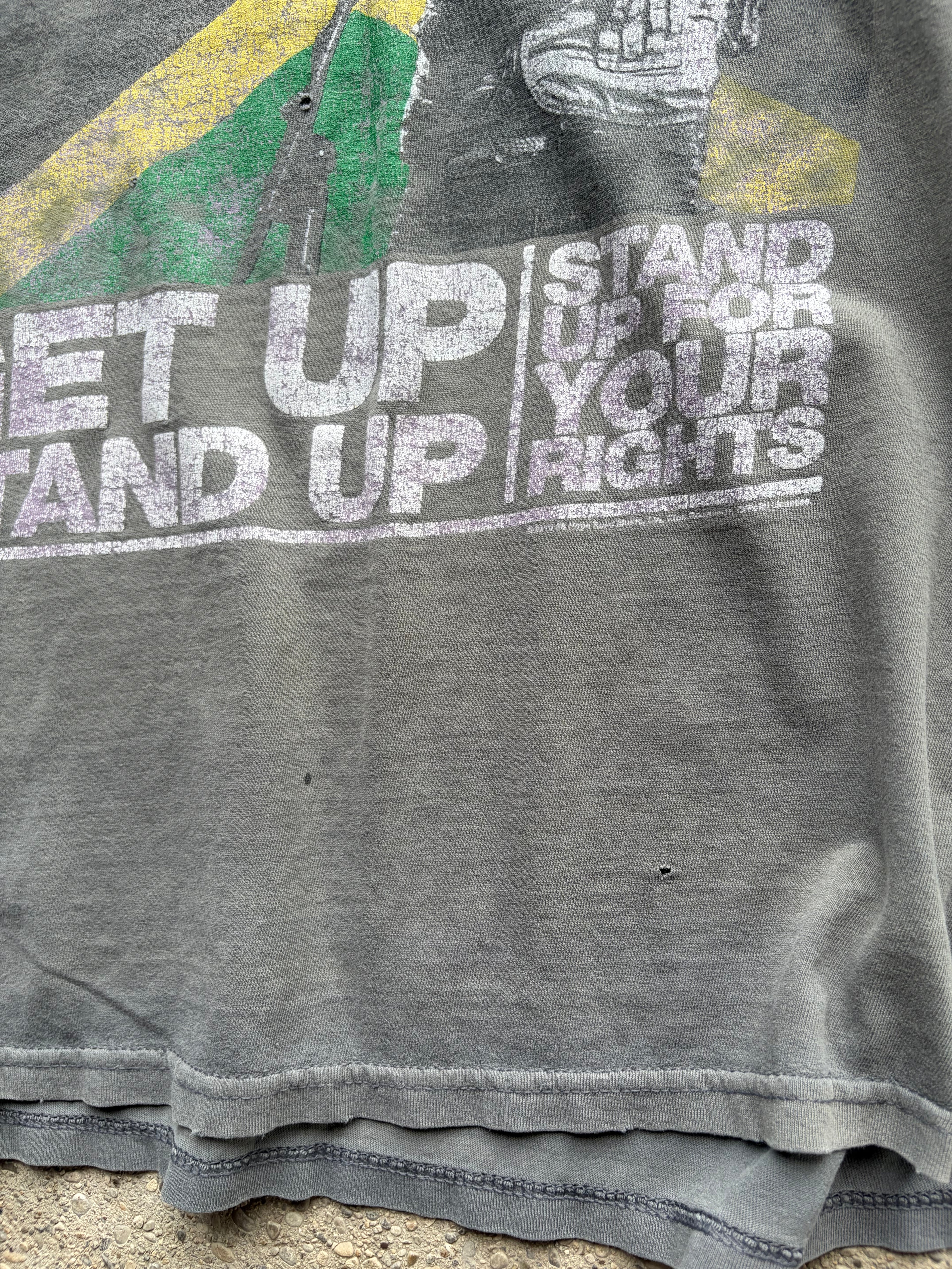 Vintage faded Trashed Bob Marley T Shirt Size L-2XL
